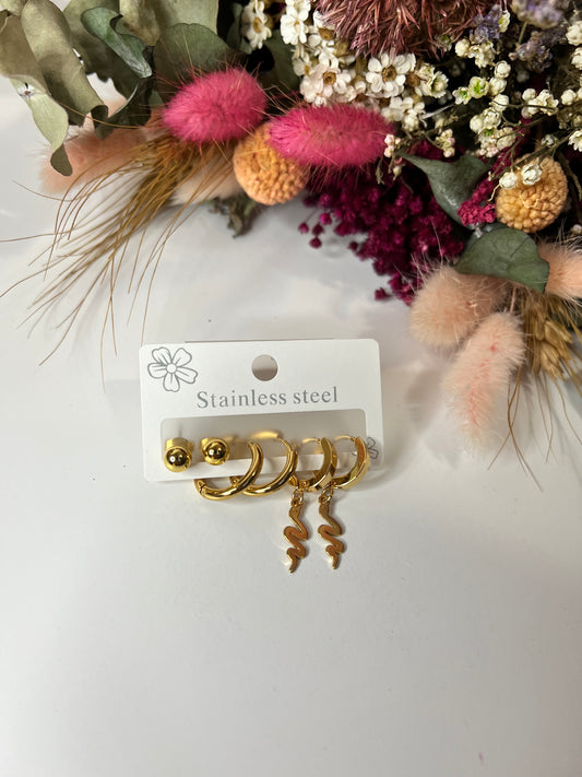 Set pendientes Serpente