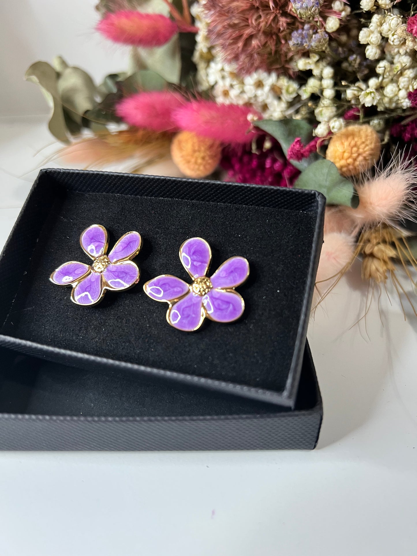 Pendientes aura violeta