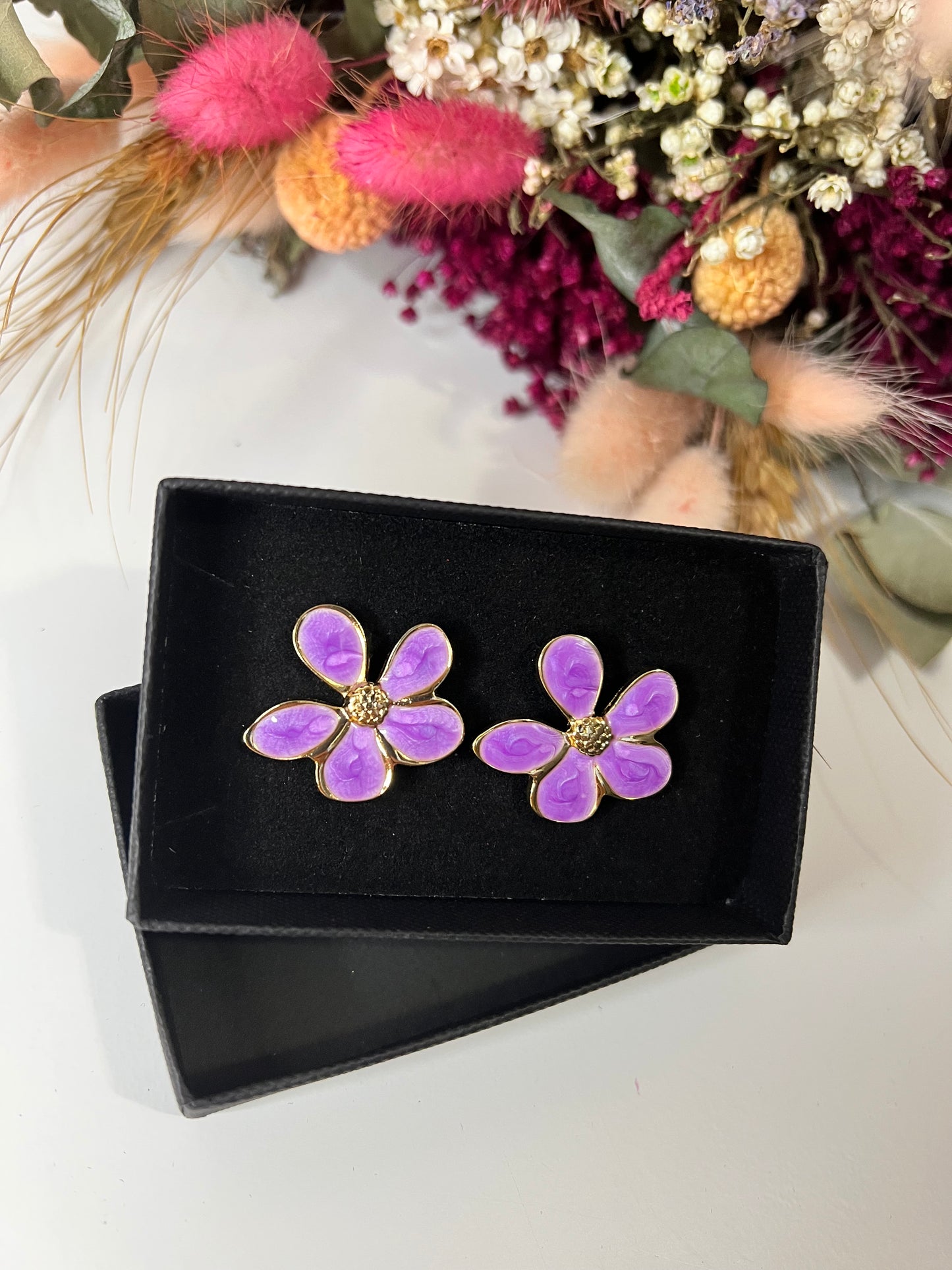 Pendientes aura violeta